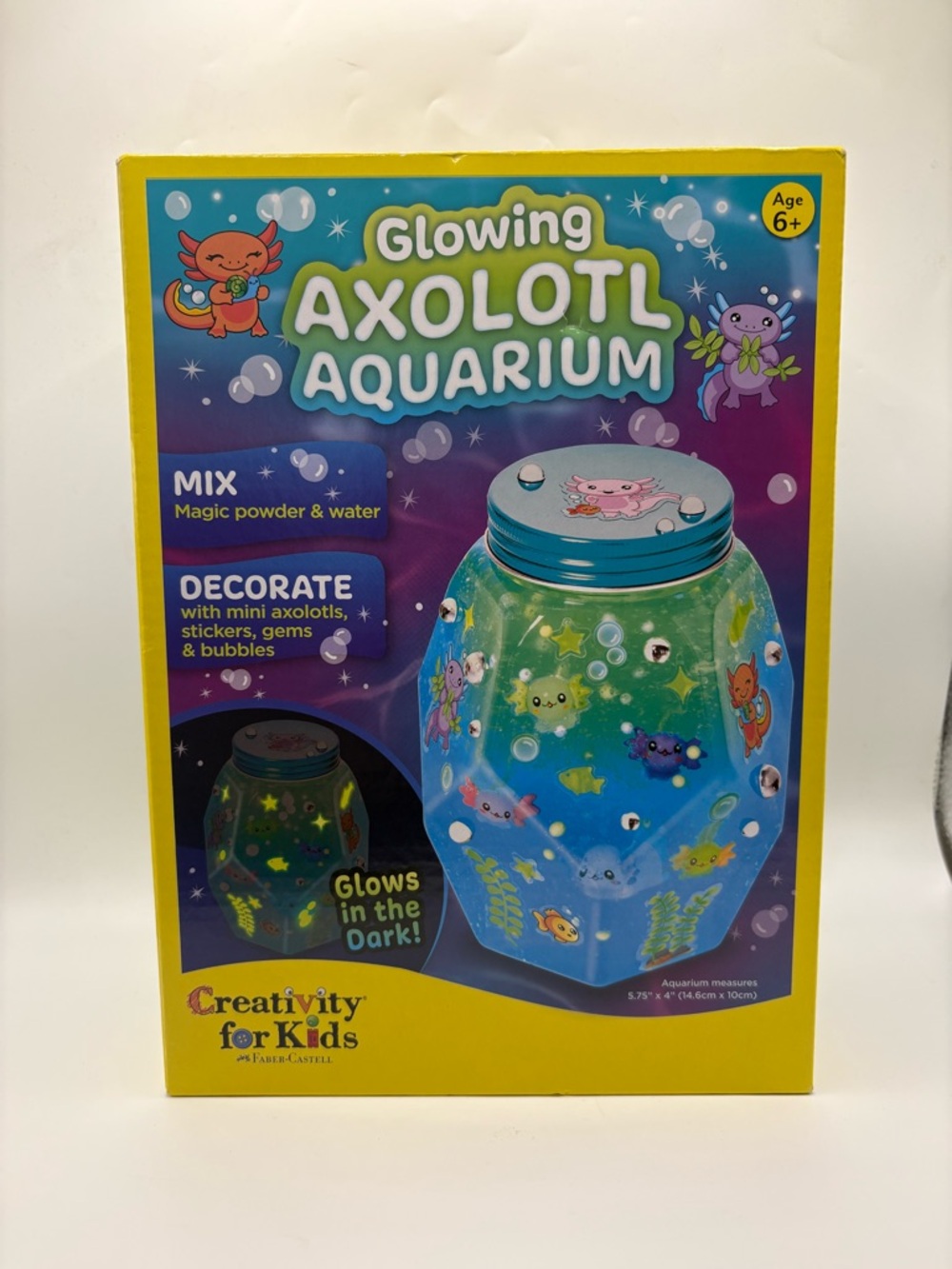 Glowing Axolotl Aquarium Kit - Blue & Green